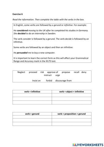 IE3, Unit 6, Grammar and Vocabulary, Exercise 6