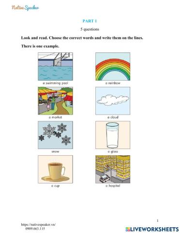 Practice movers- reading and writing 4