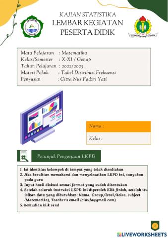 LKPD Tabel distribusi frekuensi