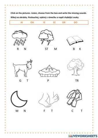 Listen and write the sounds