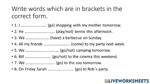 Present continuous for future