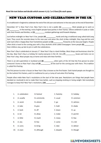 New year customs and celebrations in the UK