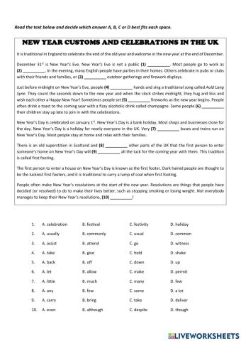 New year customs and celebrations in the UK