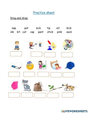 Jolly phonics practice sheet 1