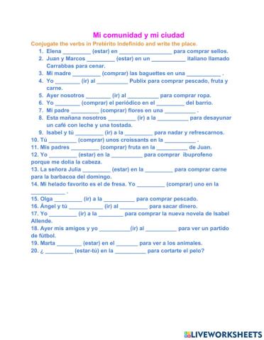 Mi ciudad y mi comunidad