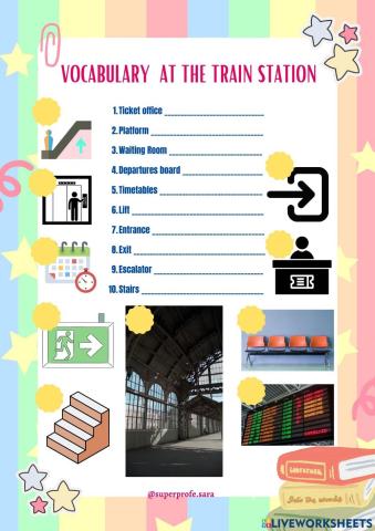 Vocabulary at the train station