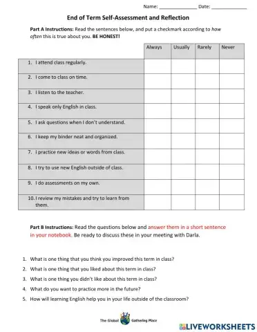 CLB 3-4 Self-Reflection