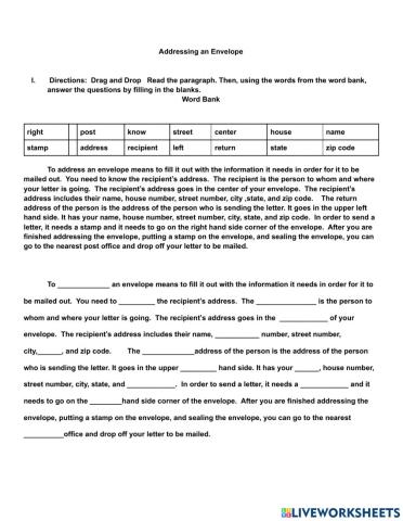 Addressing an Envelope