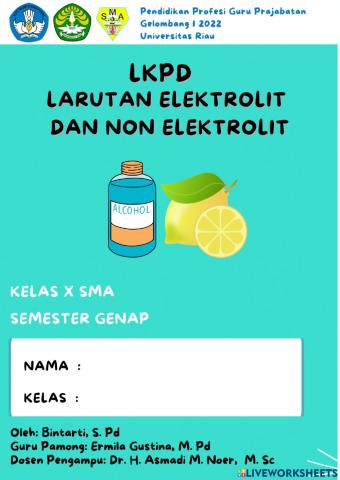 Elektrolit dan non elektrolit