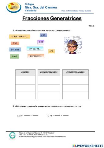 Fracciones Generatrices 2