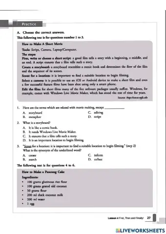 Procedure Text Exercise