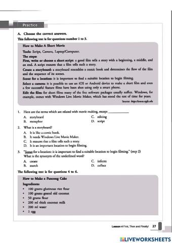 Procedure Text Exercise