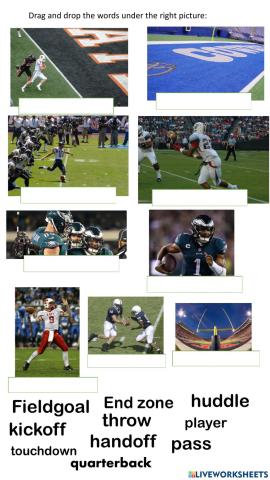 American football vocabulary