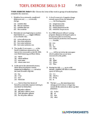 Structure TOEFL Skills 9-12