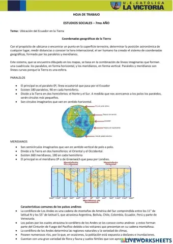 Ubicación del Ecuador en la Tierra