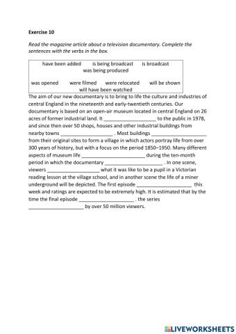 IE3, Unit 7, Grammar and Vocabulary, Exercise 10