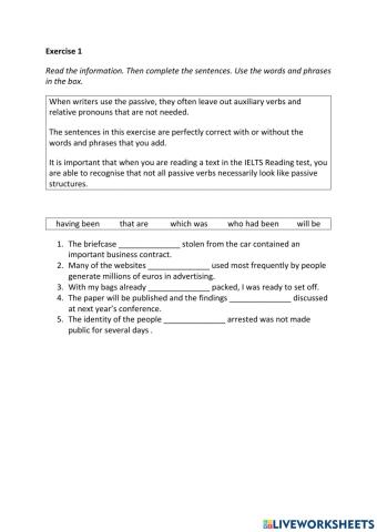 IE3, Unit 7, Reading, Exercise 1