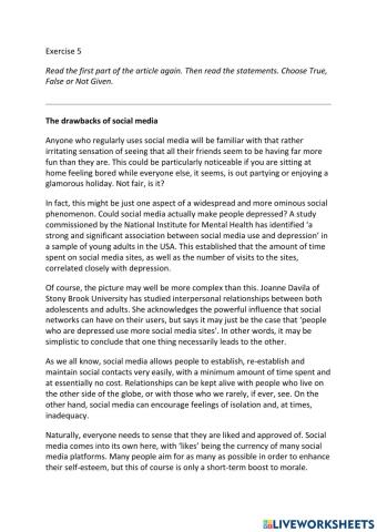 IE3, Unit 7, Reading, Exercise 5