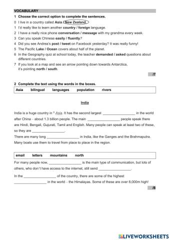 WW 1 Unit 8 language test