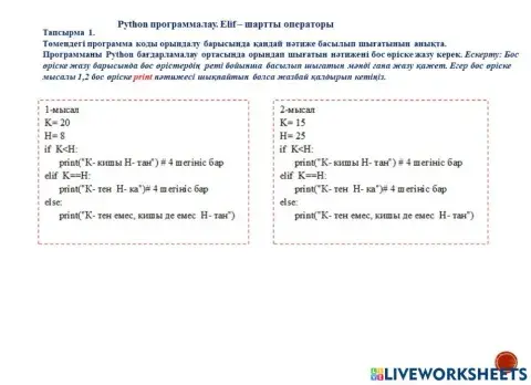 Python программалау тілі
