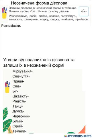 Неозначена форма дієслова