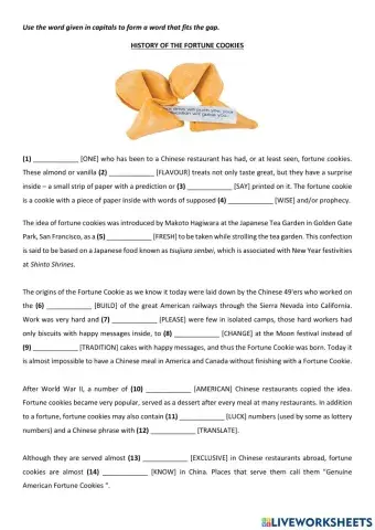 History of the fortune cookies