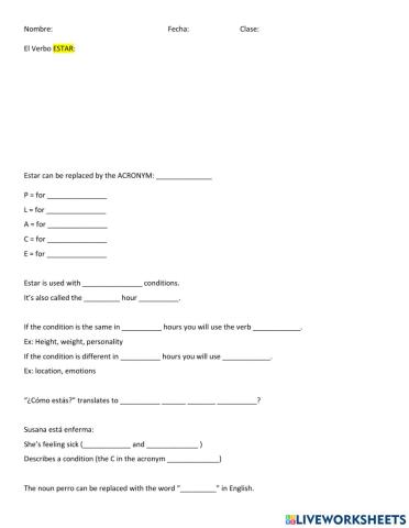 Lesson on Estar