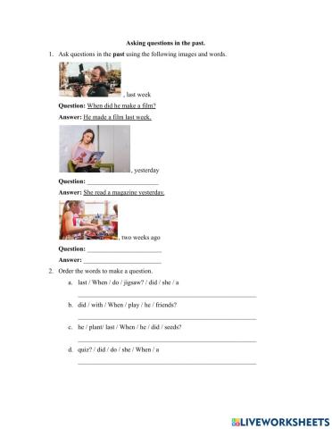 Asking Questions in the past