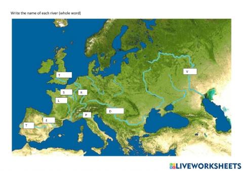 Rivers in Europe