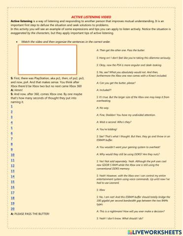 LISTENING (Active Listening - Big Bang Theory)