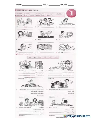 L2.Ch1. Pgs2-3 What do they like to do?