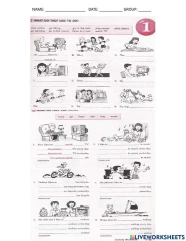 L2.Ch1. Pgs2-3 What do they like to do?