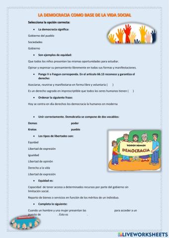 La democracia como base de la vida social