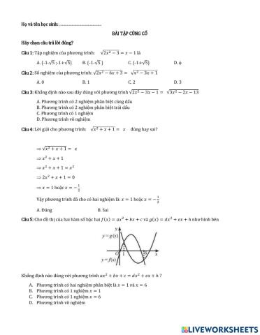 Bài tập trắc nghiệm