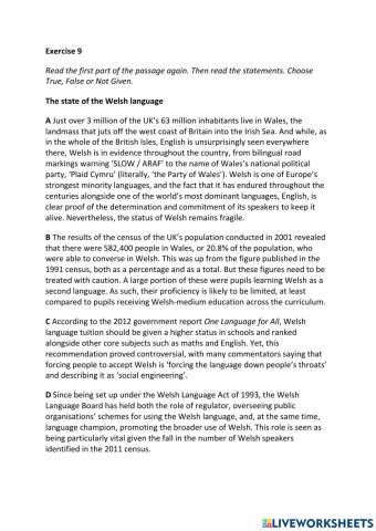 IE3, Unit 8, Reading, Exercise 9