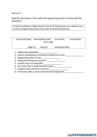 IE3, Unit 8, Writing, Exercise 3