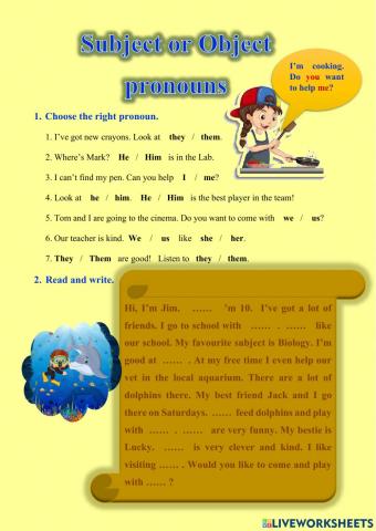 Subject or Object pronouns