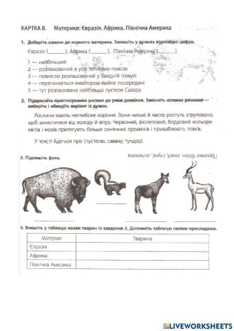 Євразія, Африка, Північна Америка