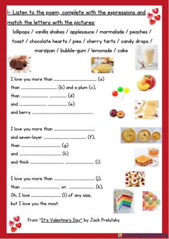 I love you more than applesauce - poem