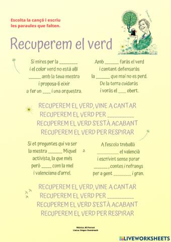 Recuperem el verd completa paraules