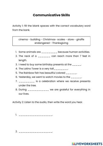 Communicative Skills