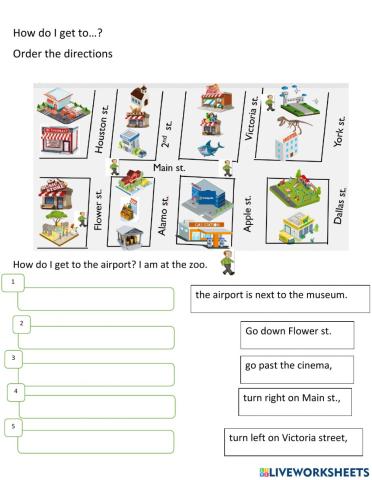 Giving directions drag and drop