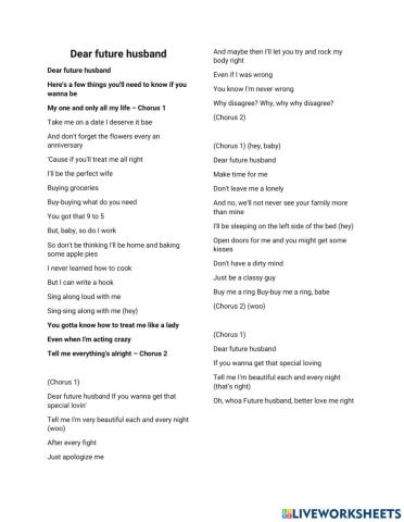 Listening ''Drea future husband''