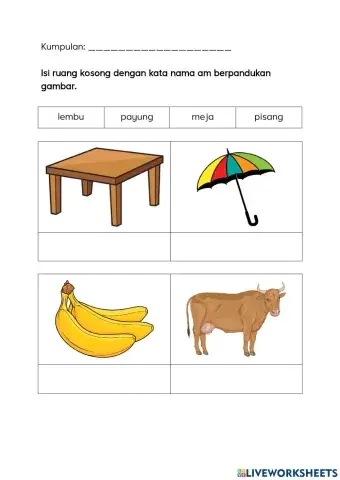 Kata Nama Am, Tahun 1