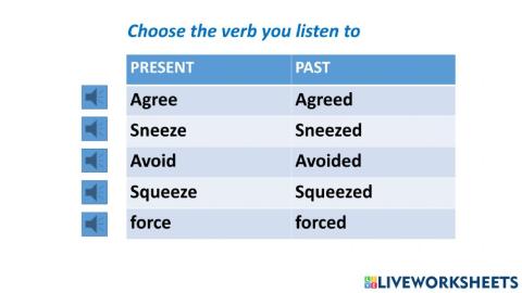 Regular verbs ed practice