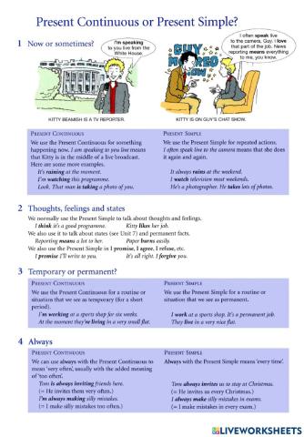 Intermediate Grammar-6 Present Simple or Present Continuous