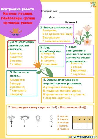 Генеративні органи рослин