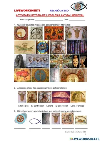 Activitats història església antiga i medieval