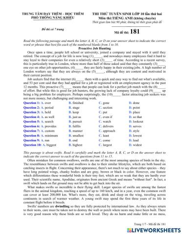 Thi thử PTNK LẦN 2 - 21-22