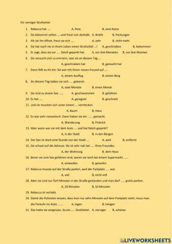 HV- ein nerviger Strafzettel